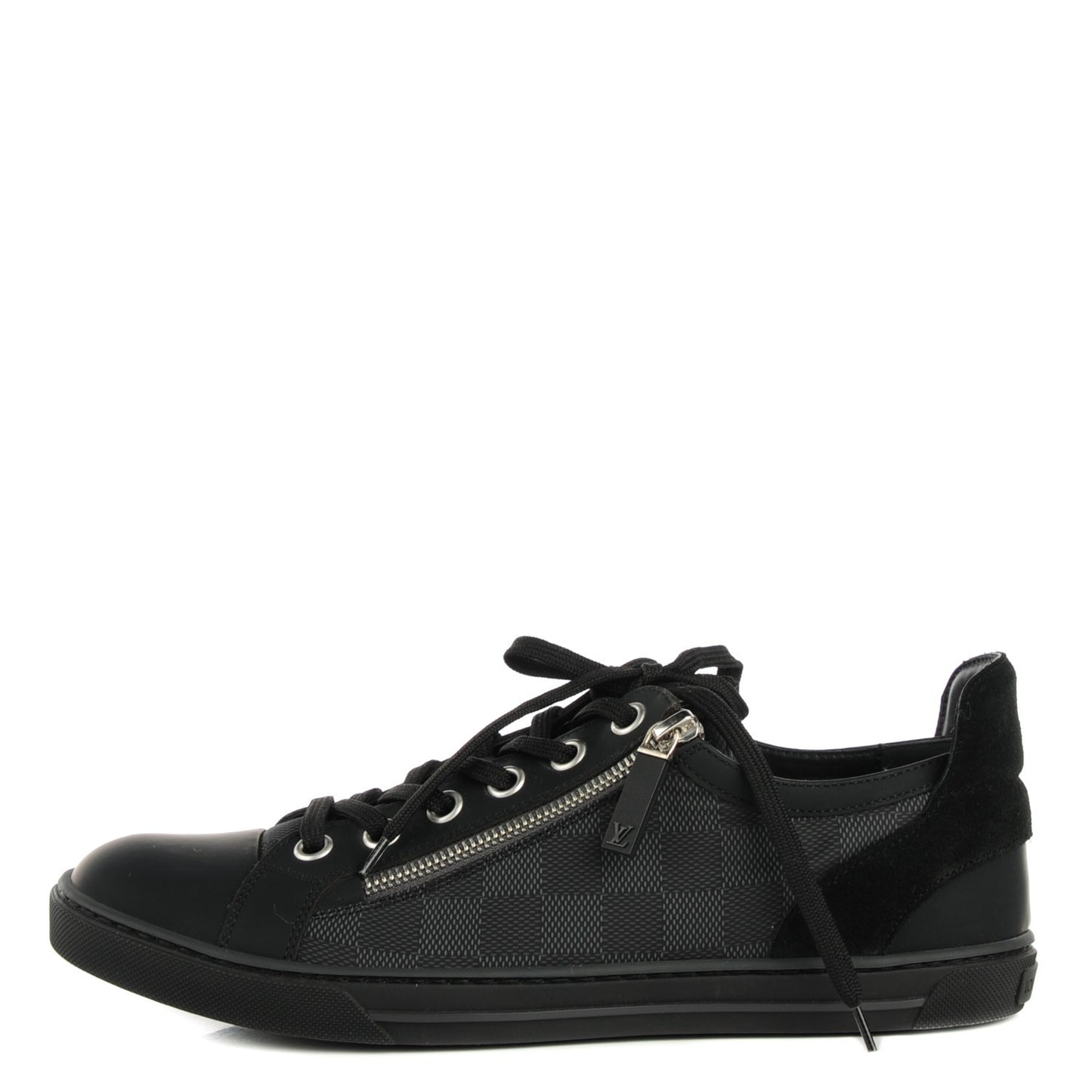 Damier Graphite Calfskin Suede Mens Aventure Sneakers 6.5