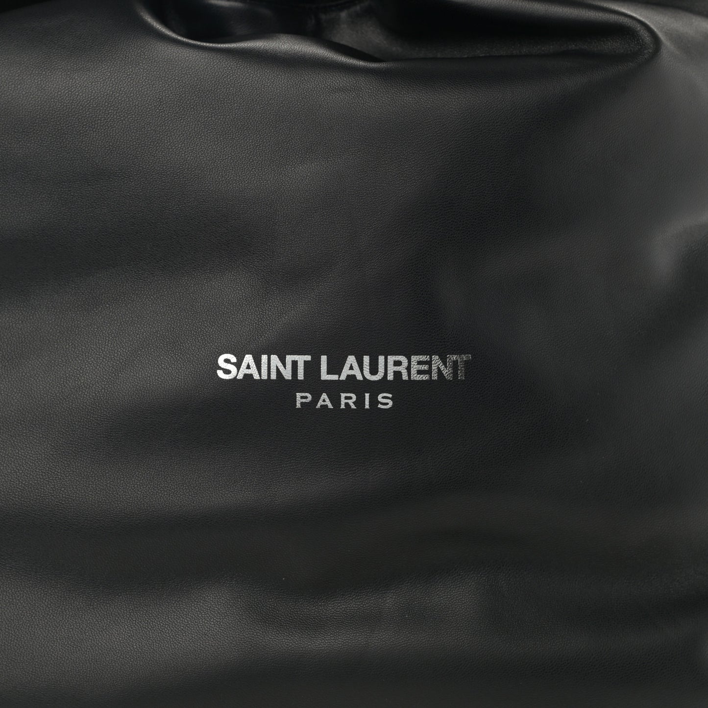 Lambskin Teddy Drawstring Bag Black