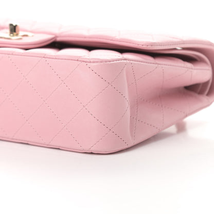 Chanel Lambskin Quilted Medium Double Flap Light Pink 10 of 13