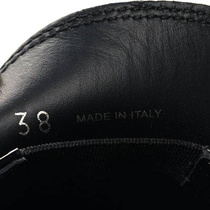 Prada Spazzolato Metal Triangle Logo 50mm Loafers 38 Black 7 of 9