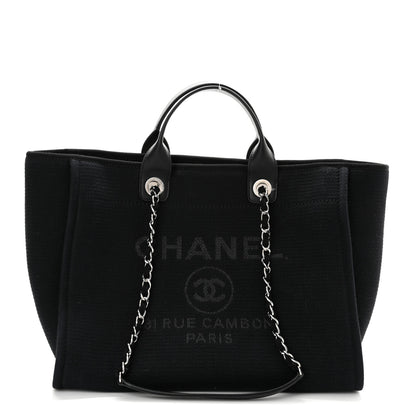 Chanel Mixed Fibers Small Deauville Tote Black 2 of 10