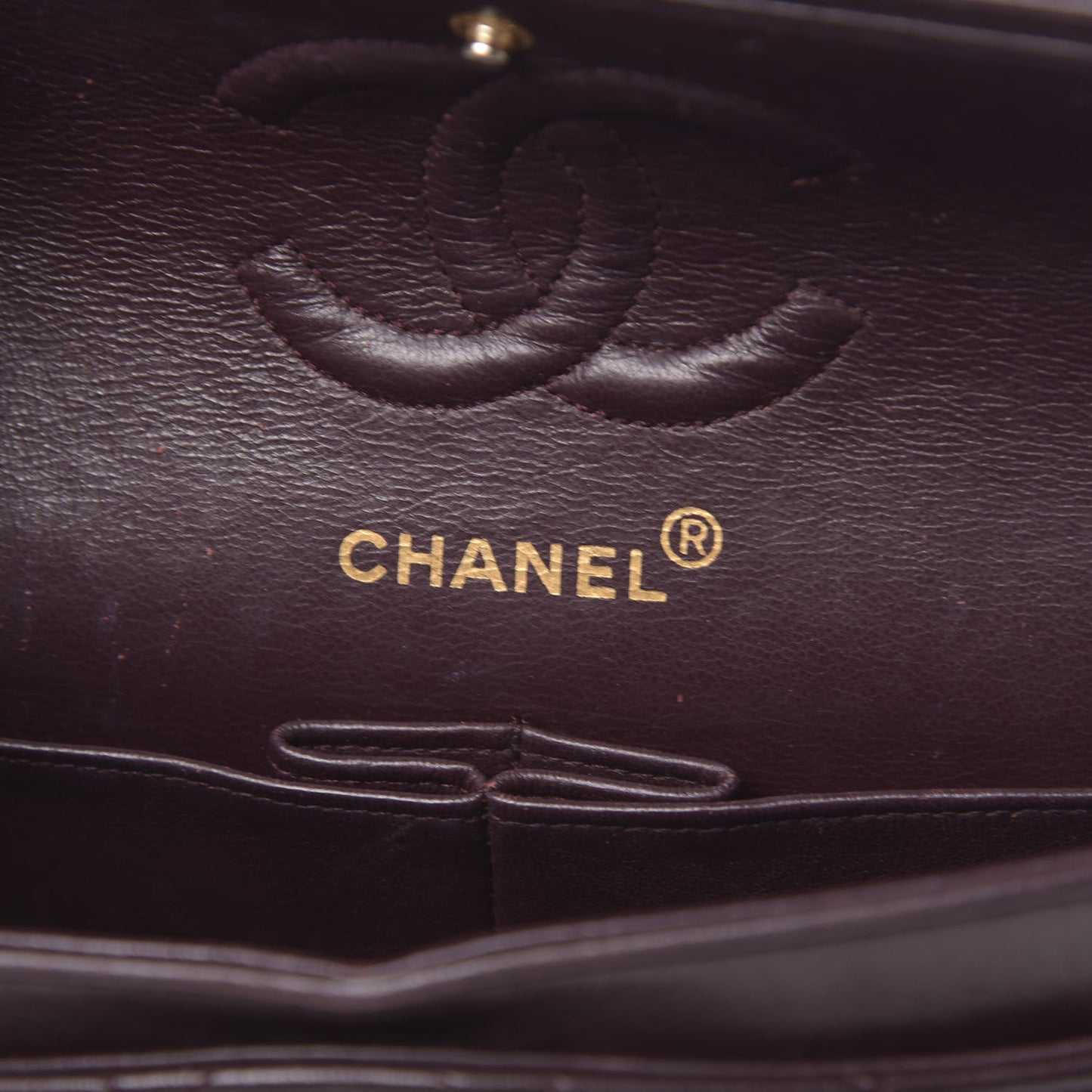 Lambskin Quilted Small Double Flap Burgundy