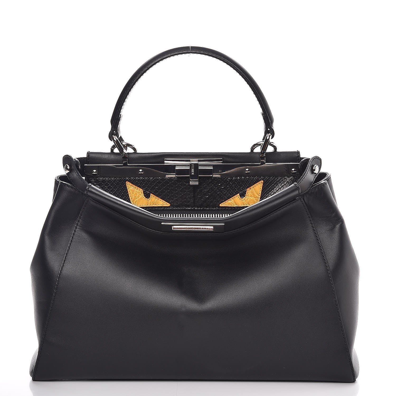 fendi by the way satchel patchwork python small at... Fendi Vitello Morgan Python Crocodile Monster Eyes Medium Peekaboo ...
