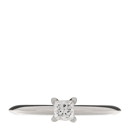 Tiffany Platinum .30 Carat Princess Cut Diamond Engagement Ring 54 7 1 of 5