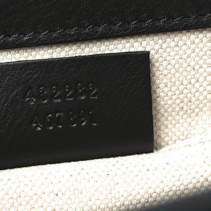 Gucci Calfskin Peony Medium Chain Shoulder Bag Black 7 of 11