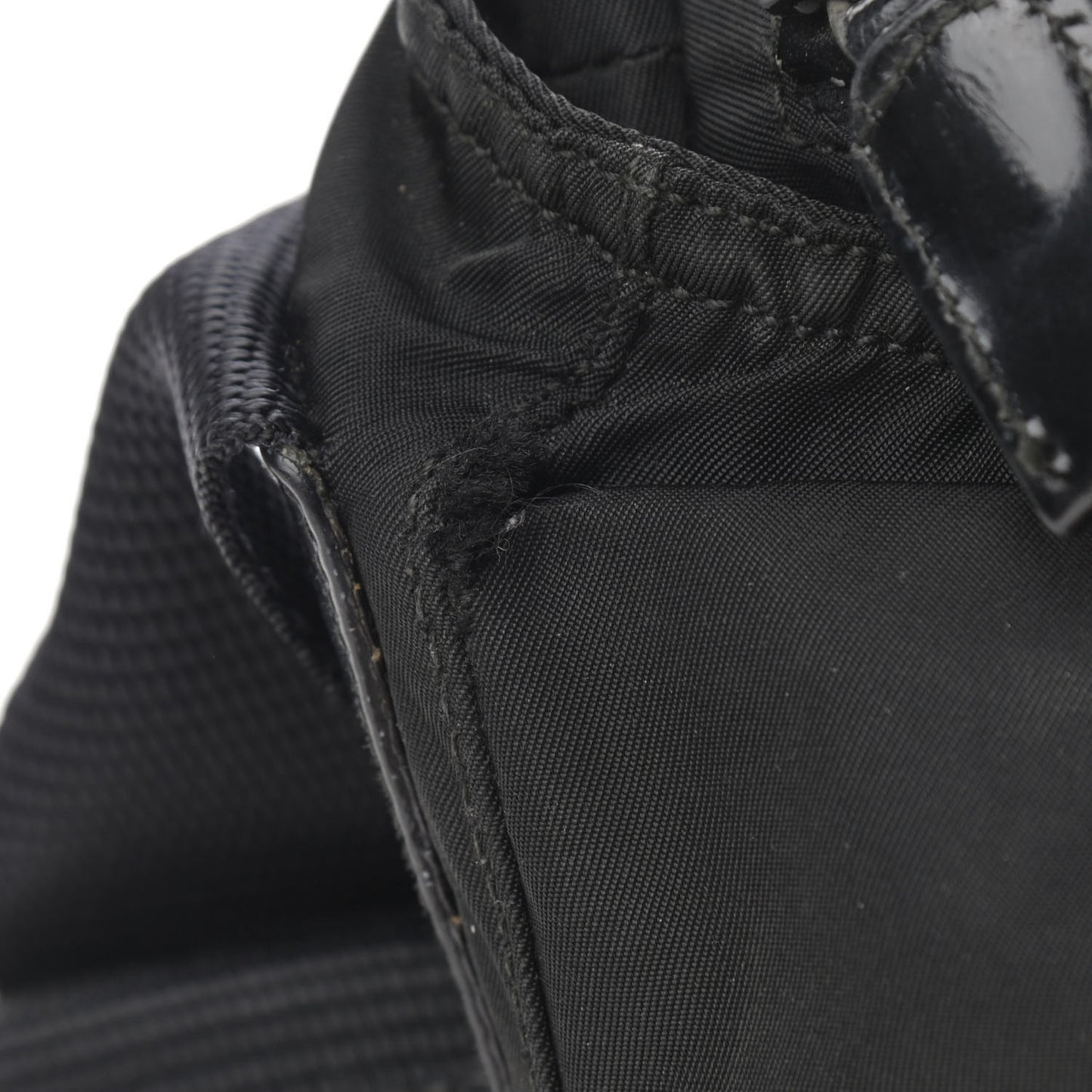 Nylon Flat Messenger Bag Black