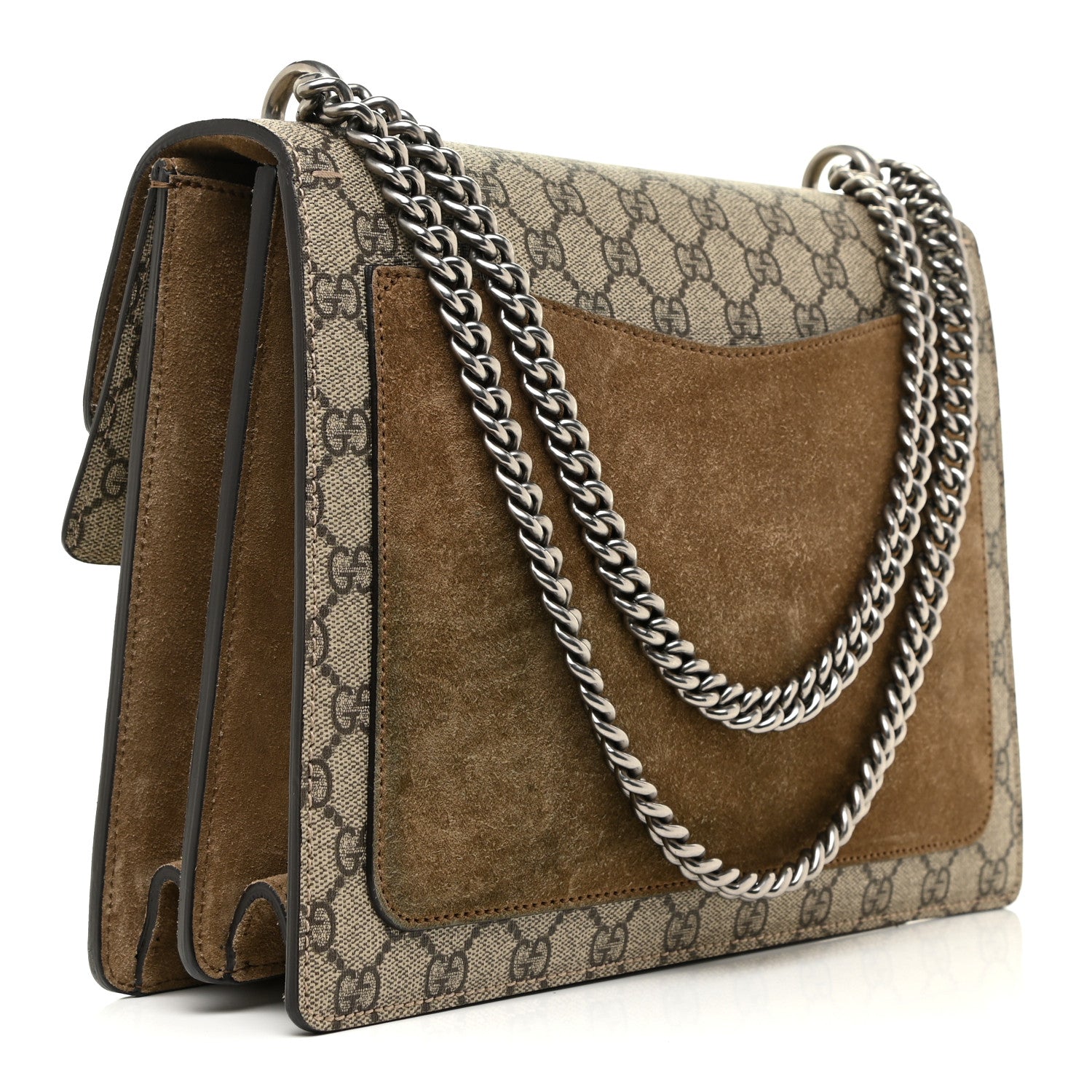 Gucci GG Supreme Monogram Medium Dionysus Shoulder Bag Taupe 3 of 13
