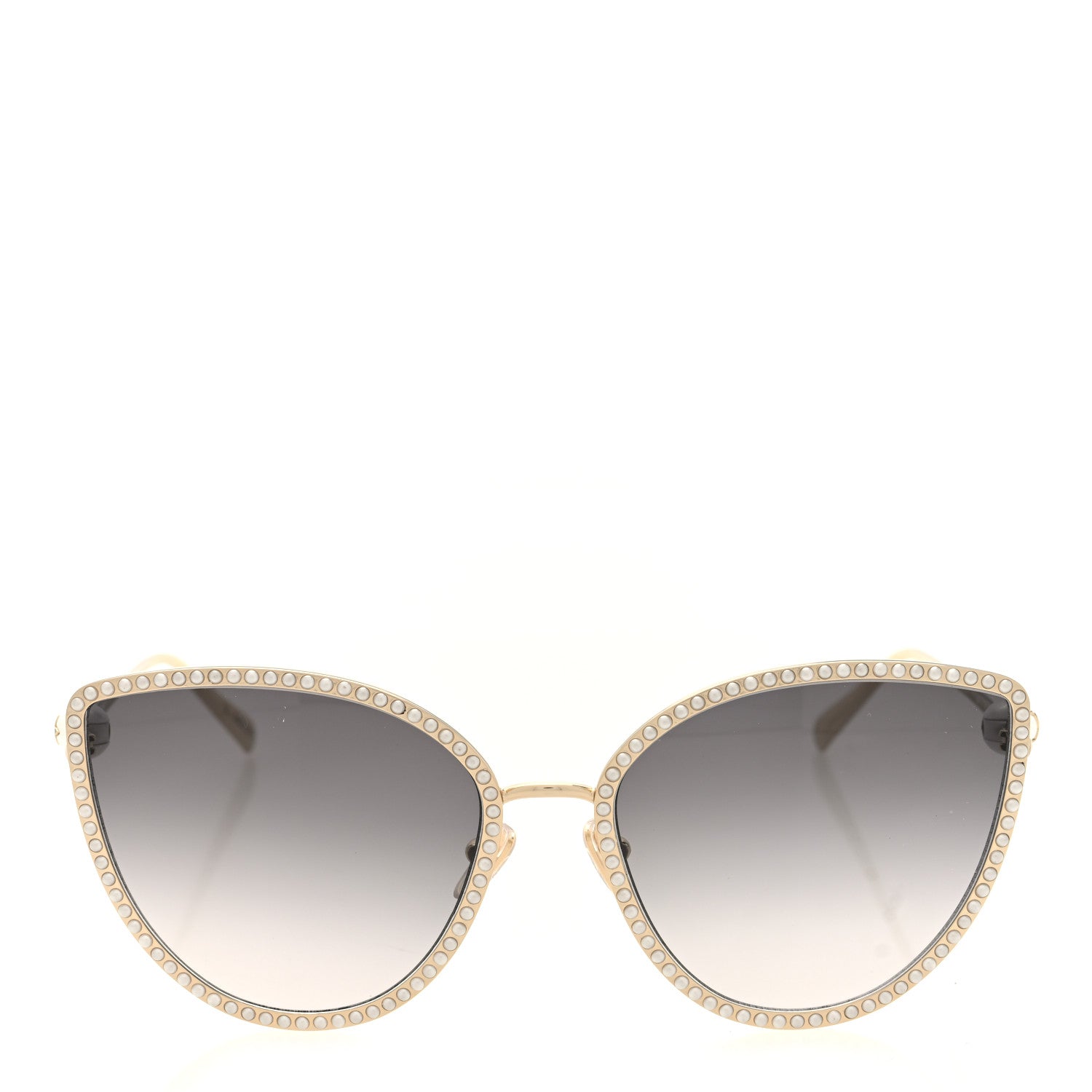 Louis Vuitton Pearl LV Cat Eye Sunglasses Z1995U Gold 2 of 8