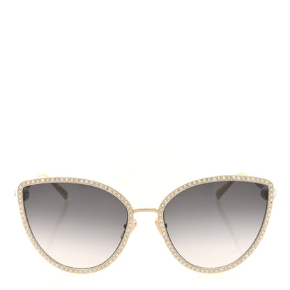 Louis Vuitton Pearl LV Cat Eye Sunglasses Z1995U Gold 2 of 8