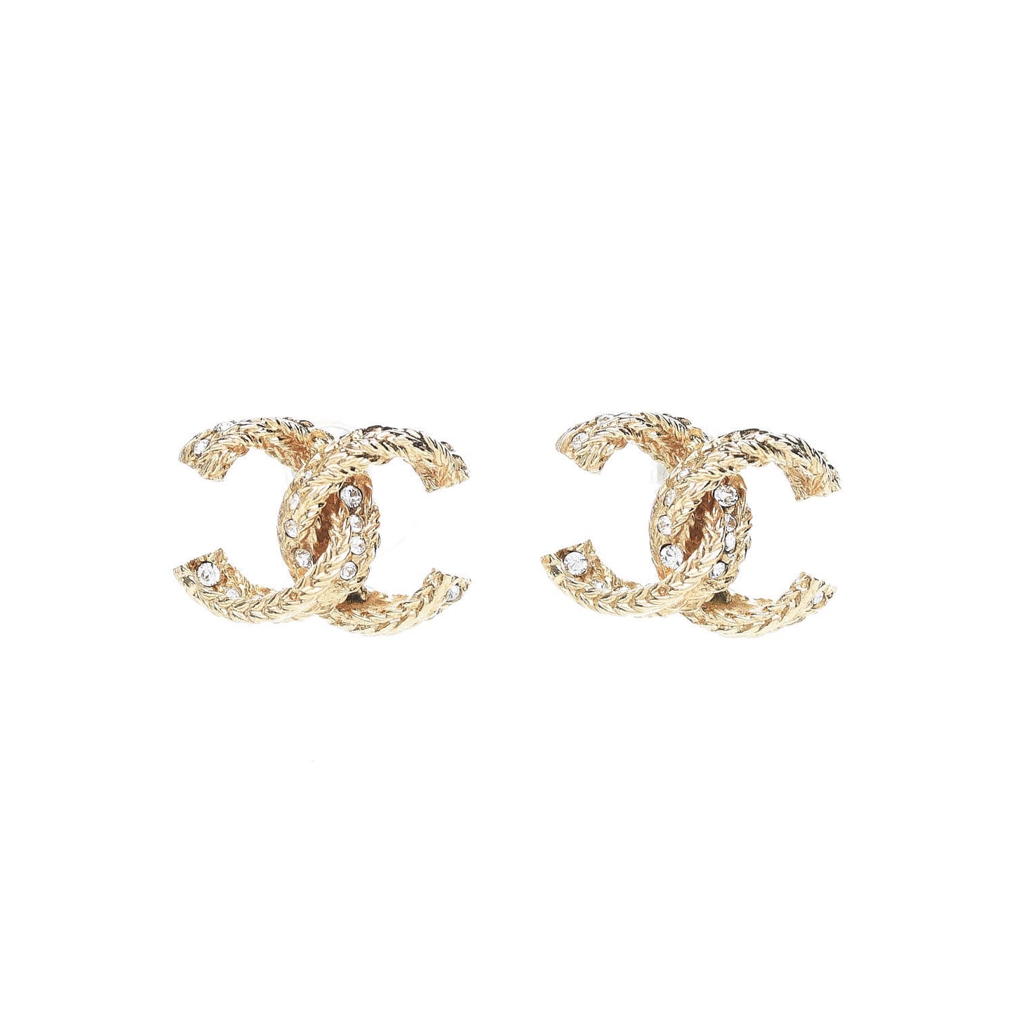 Twisted CC Earrings Gold