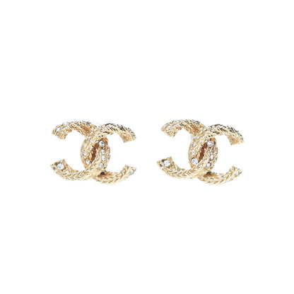Chanel Twisted CC Earrings Gold 1 of 5