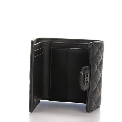 Chanel Calfskin Quilted Compact Flap Wallet So Black 5 of 7
