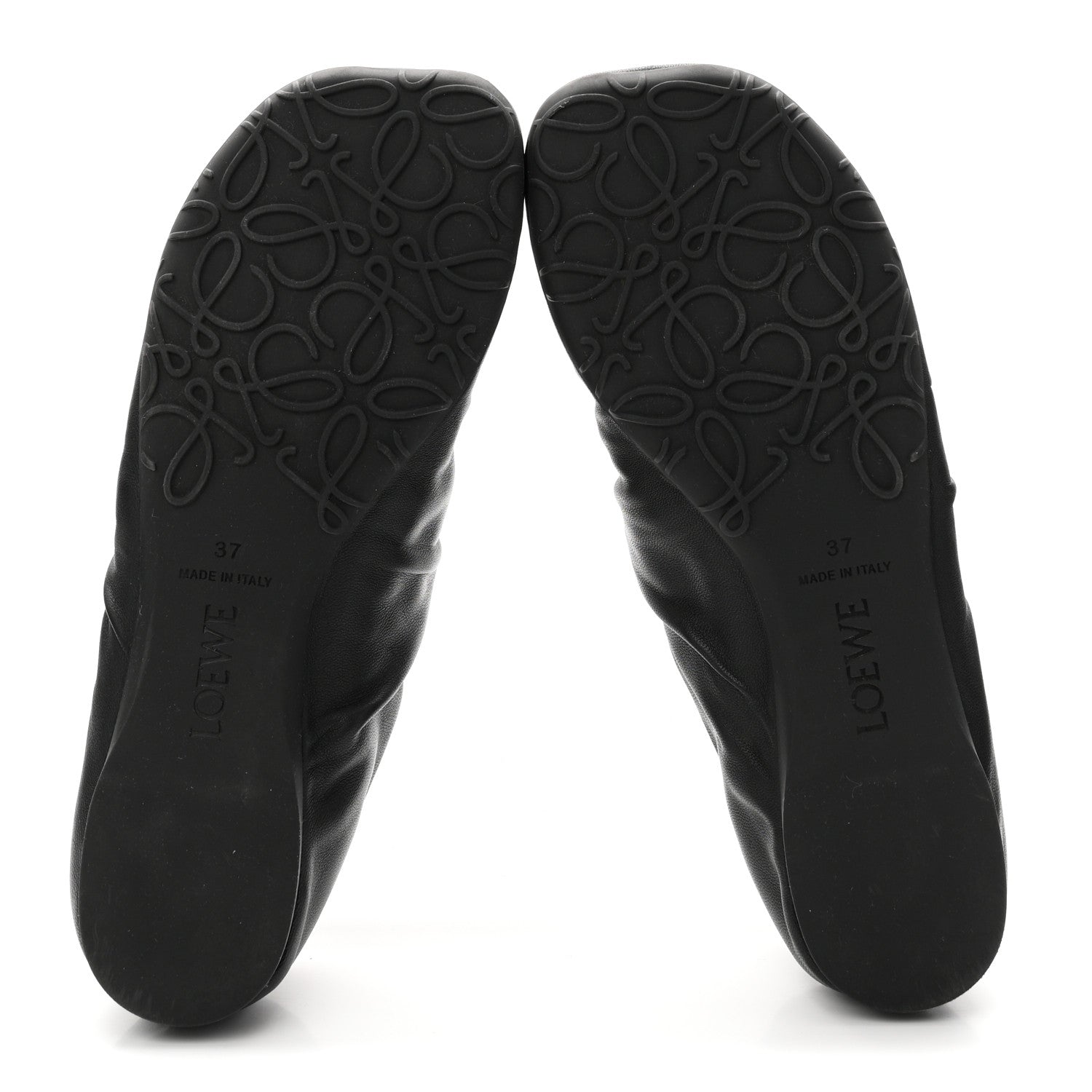 Loewe Lambskin Pebble Ballerina Flats 37 Black 6 of 10