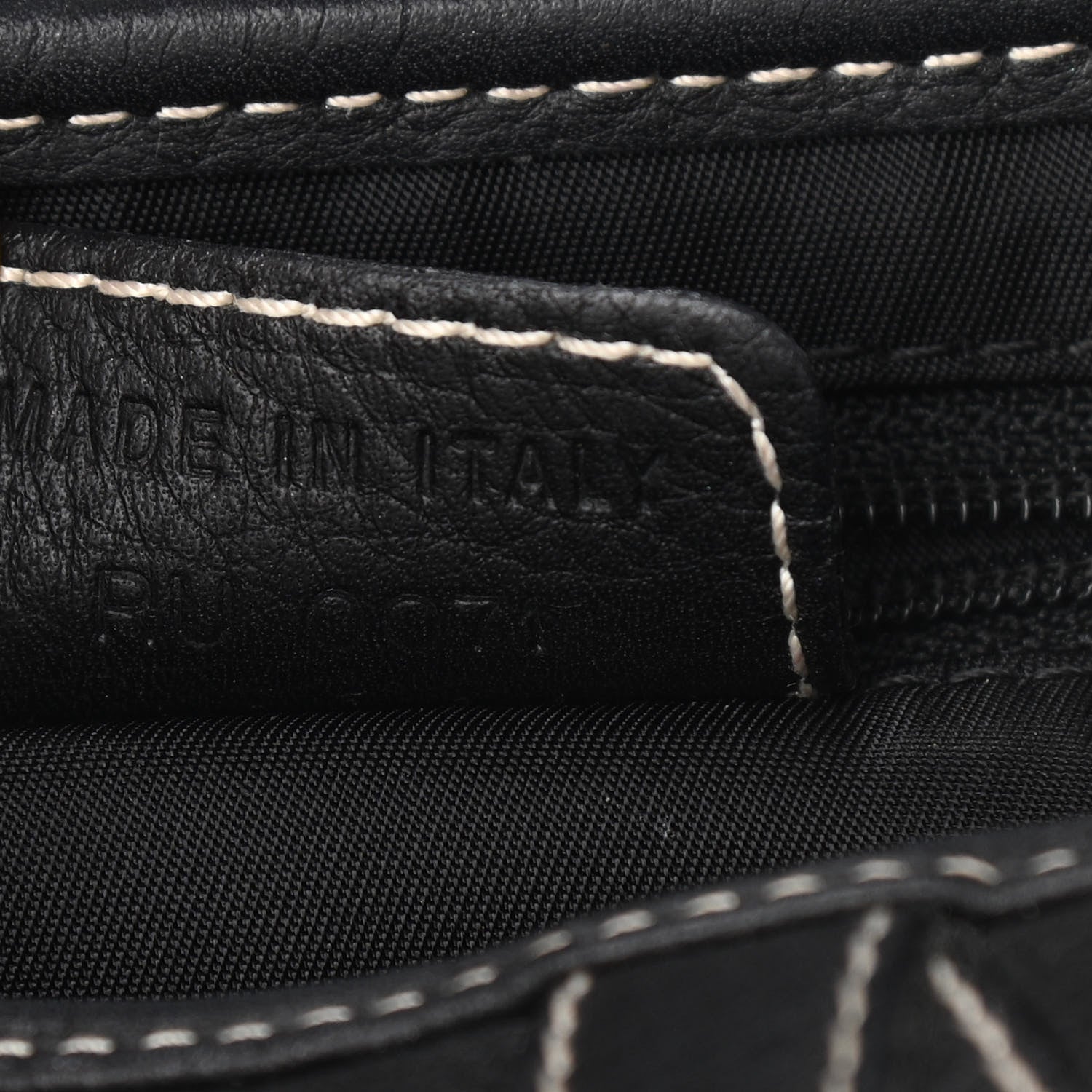 Christian Dior Grained Calfskin Saddle Bag Black 7 of 10