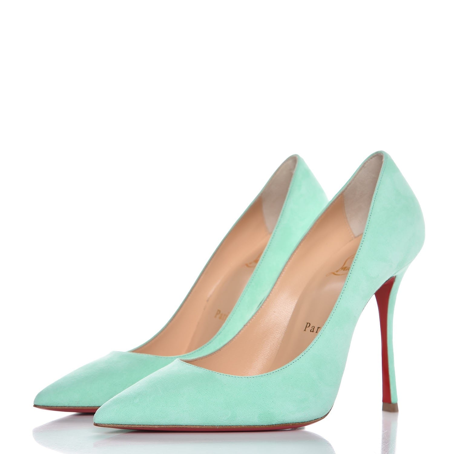 Christian Louboutin Veau Velours Decoltish 100 Pumps 36 Opal 3 of 8