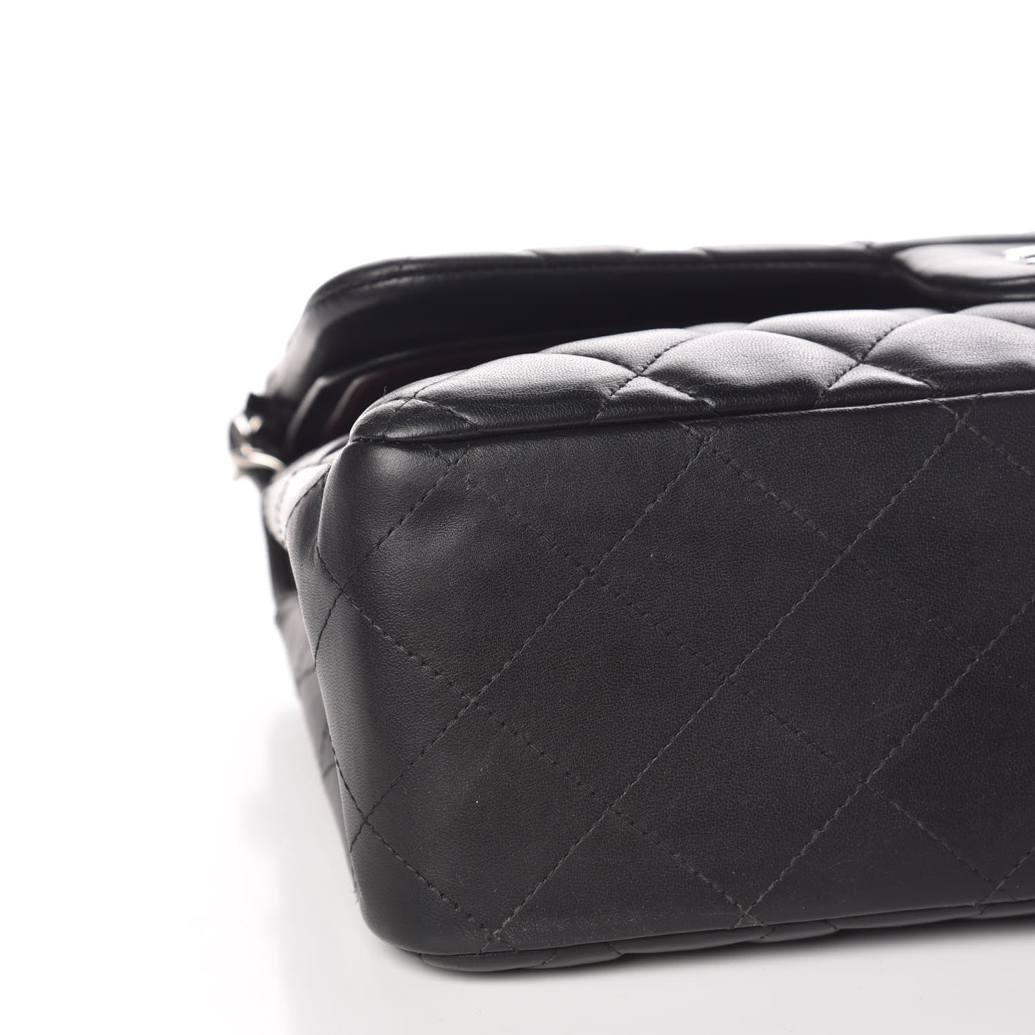 Chanel Lambskin Quilted Jumbo Double Flap Black 9 of 11