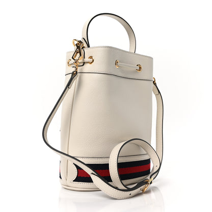 Gucci Glazed Textured Calfskin Web Small Ophidia Bucket Bag Mystic White 3 of 10