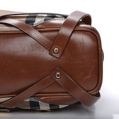 Burberry House Check Bridle Calfskin Medium Gosford Hobo Dark Tan 9 of 19