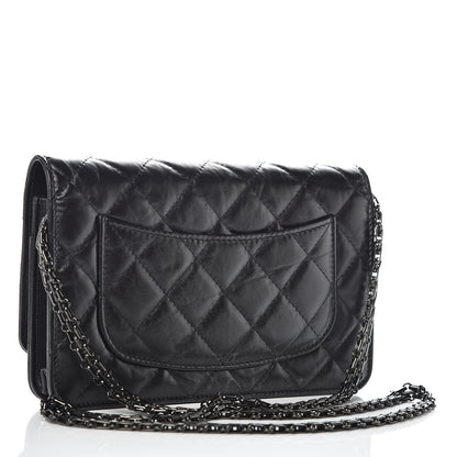Chanel Aged Calfskin Reissue Wallet On Chain WOC So Black 3 of 12