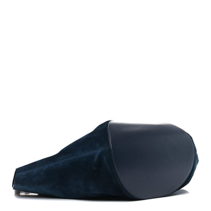 Khaite Suede Calfskin Medium Lotus Tote Midnight 5 of 10