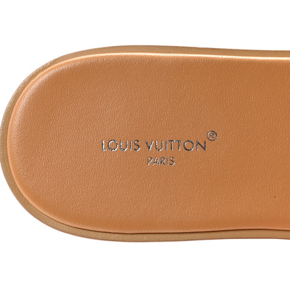 Louis Vuitton Monoglam Lock It Flat Mule 36.5 Gold 8 of 9