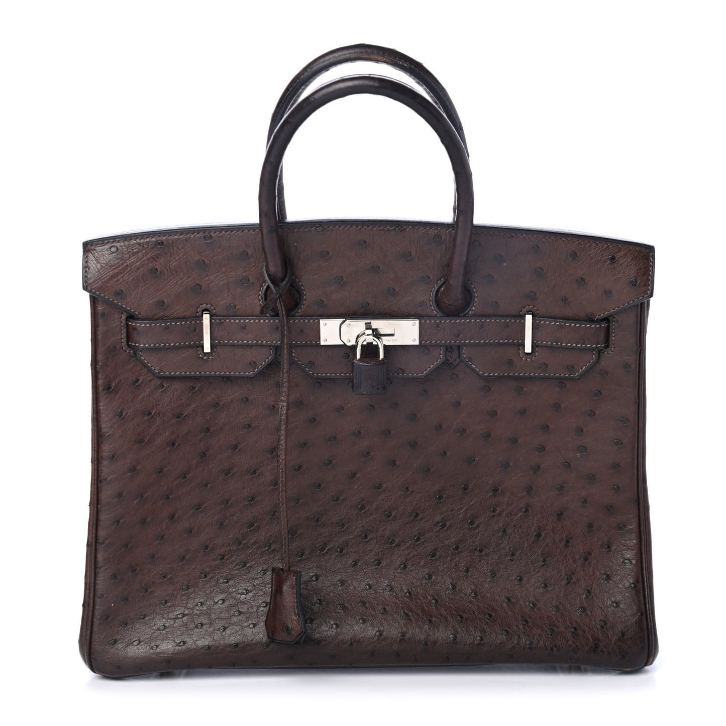 Ostrich Birkin 35 Chocolate