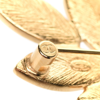 Chanel CC Leaf Brooch Gold Black 4 of 7