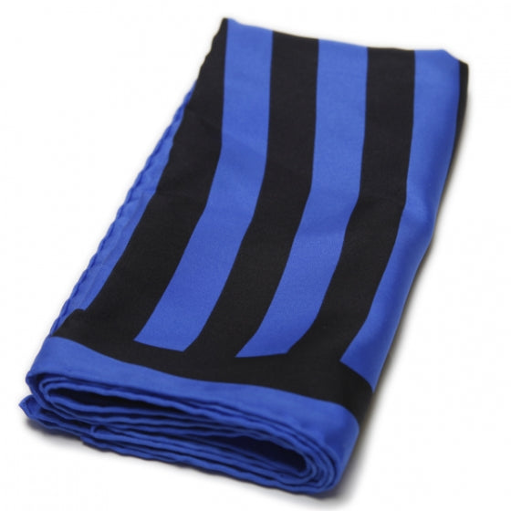 Louis Vuitton Silk Stripes Scarf Blue/Black 5 of 6