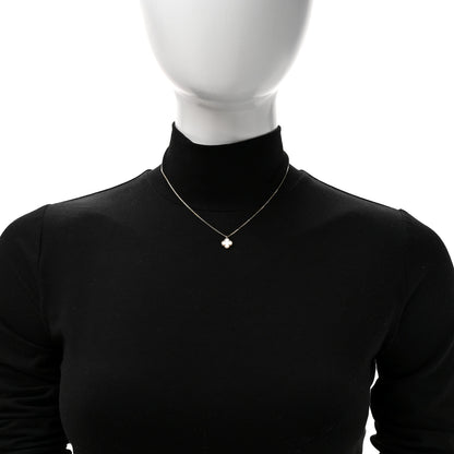 Van Cleef & Arpels 18K Yellow Gold Mother of Pearl Sweet Alhambra Pendant Necklace 2 of 6