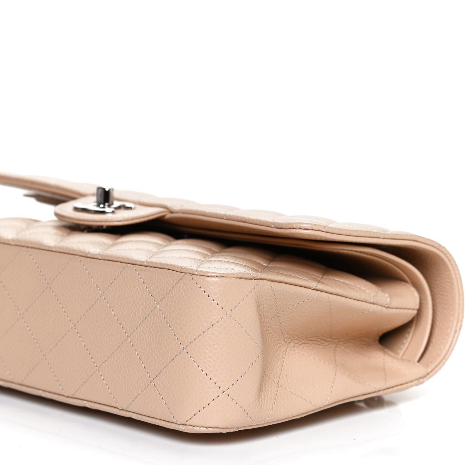 Chanel Caviar Quilted Medium Double Flap Beige 10 of 11
