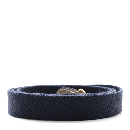 Hermes Toile Taurillon Clemence Evelyne TPM Shoulder Strap Etoupe Bleu Indigo 2 of 3