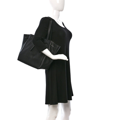 Celine Soft Grained Calfskin Small Belt Cabas Phantom Black 2 of 13