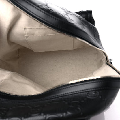 Gucci Calfskin GG Tennis Embossed Backpack Black 5 of 10