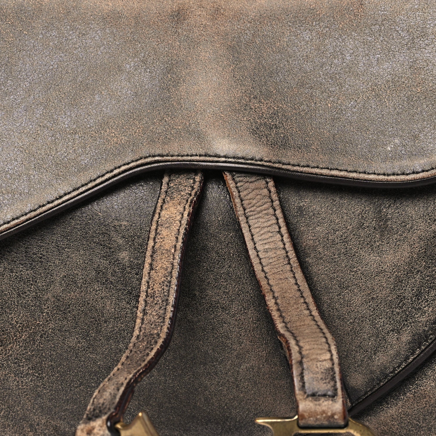 Christian Dior Calfskin Double Saddle Bag Brown 8 of 14