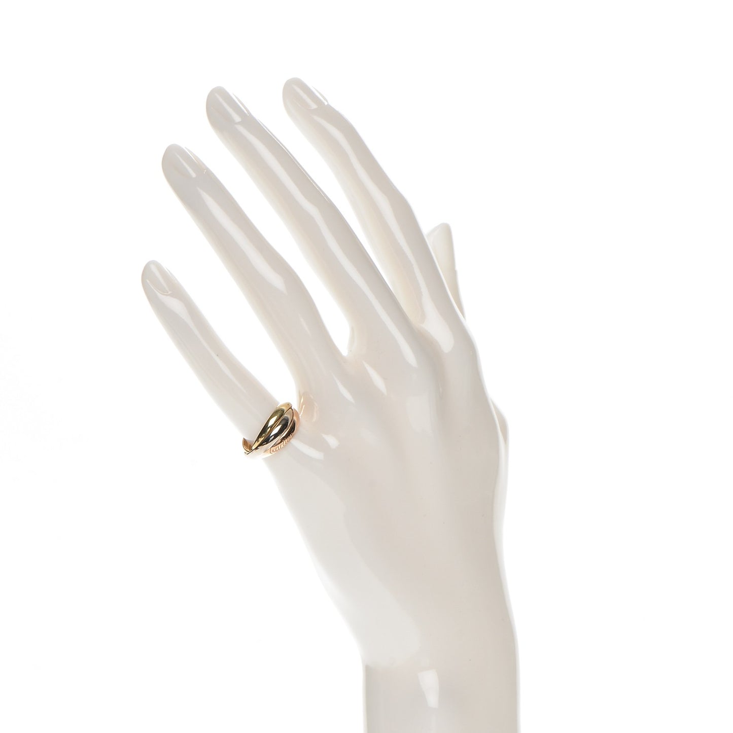 18K Pink Yellow White Gold Small Trinity Ring 46 3.75