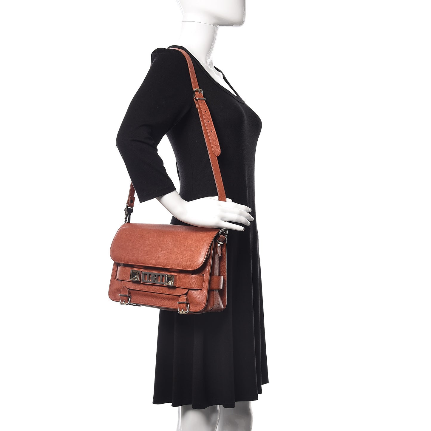 Calfskin PS11 Classic Shoulder Bag Saddle