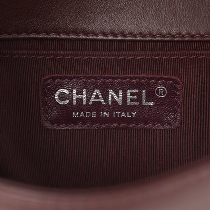Chanel Calfskin Chevron Quilted Small Boy Flap Burgundy 6 of 13