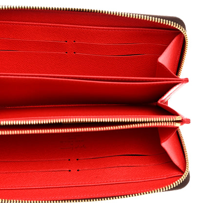 Louis Vuitton Monogram Kusama Pumpkin Dots Zippy Wallet Red 5 of 8