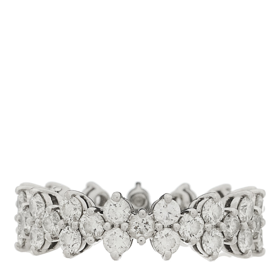 Tiffany Platinum Diamond Aria Band Ring 54 7 3 of 4