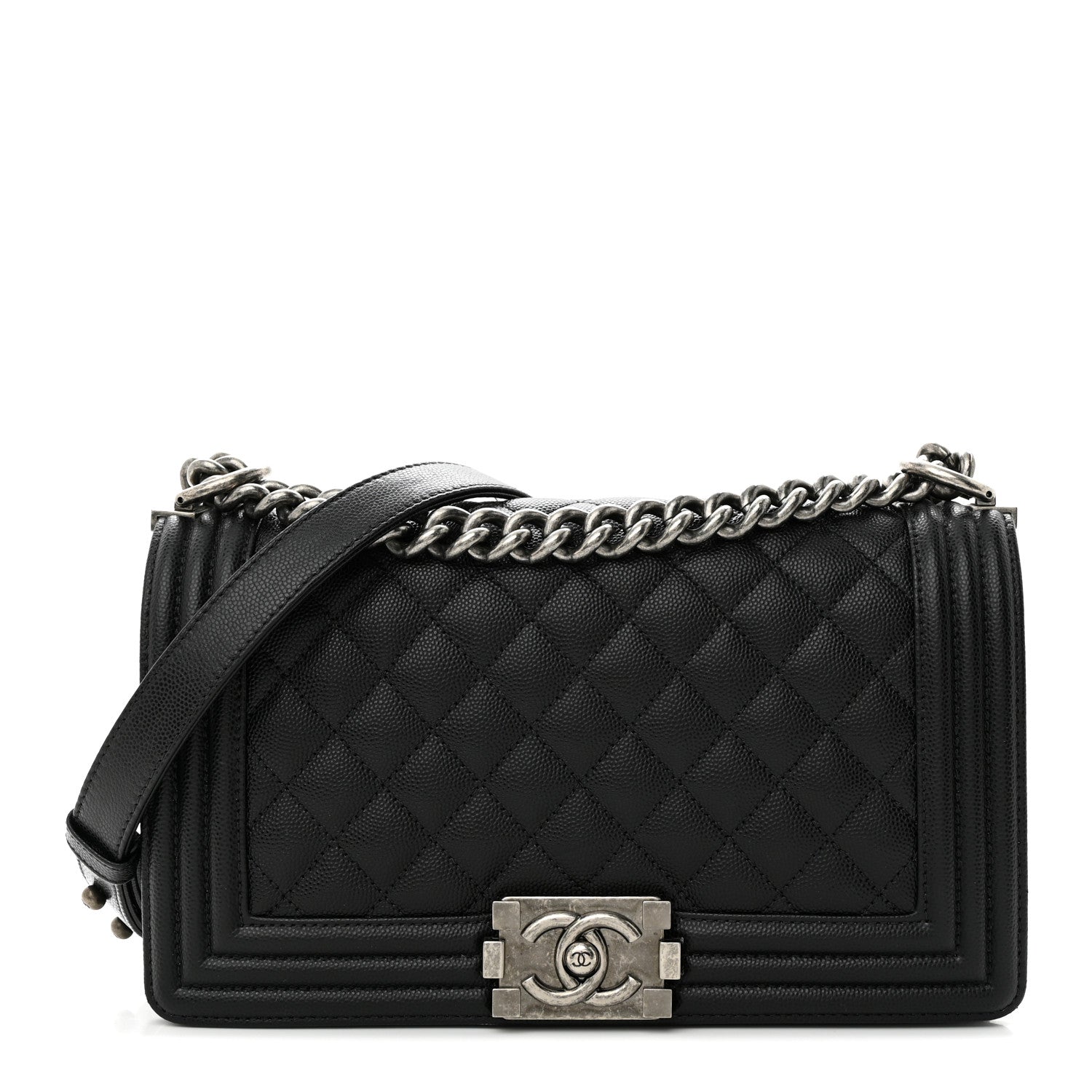 Chanel Caviar Quilted Medium Boy Flap Black 1 of 10