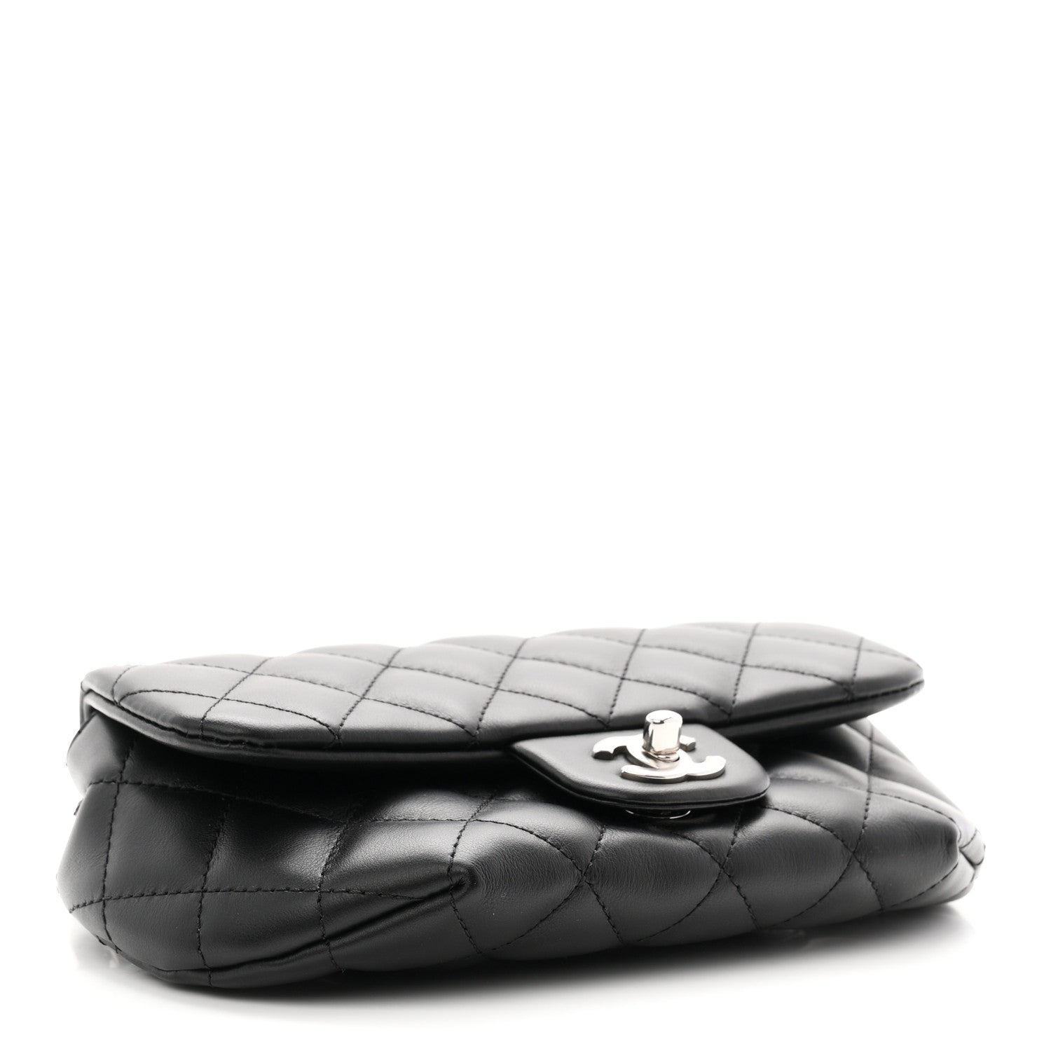 Chanel Calfskin Quilted CC Uniform Flap Belt Bag Black 4 of 11