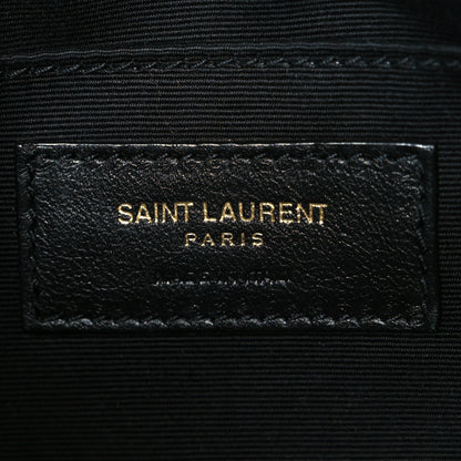 Saint Laurent Suede Calfskin Matelasse Monogram Lou Camera Bag Black 6 of 10