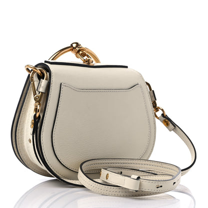 Chloe Calfskin Suede Small Nile Bracelet Bag Off White 3 of 12