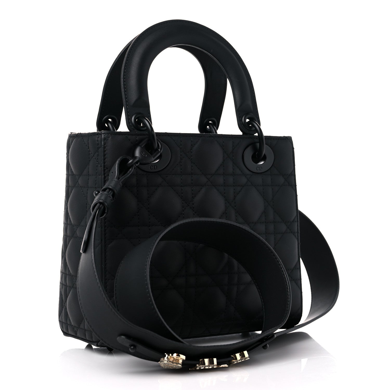 Christian Dior Ultra Matte Calfskin Cannage Small My ABCDior Lady Dior Black 2 of 10