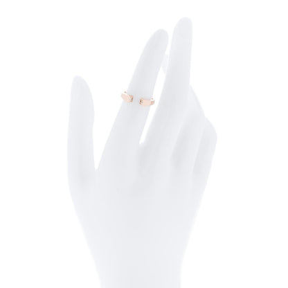 Hermes 18K Rose Gold Diamond PM Clou de Forge Ring 49 5 2 of 7