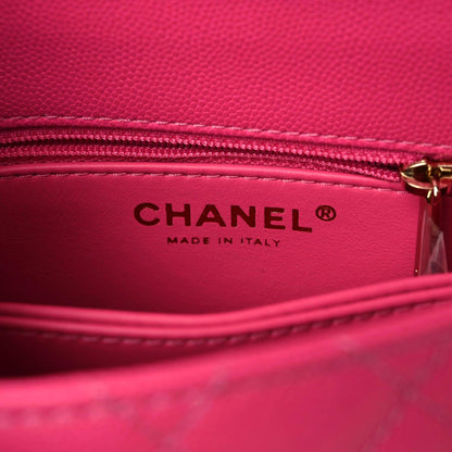 Chanel Caviar Quilted Extra Mini Coco Handle Flap Rose 8 of 10