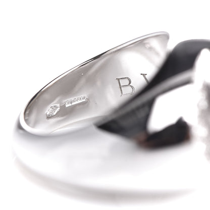 Bulgari 18K White Gold Diamond Dome Ring 49 4.75 5 of 8