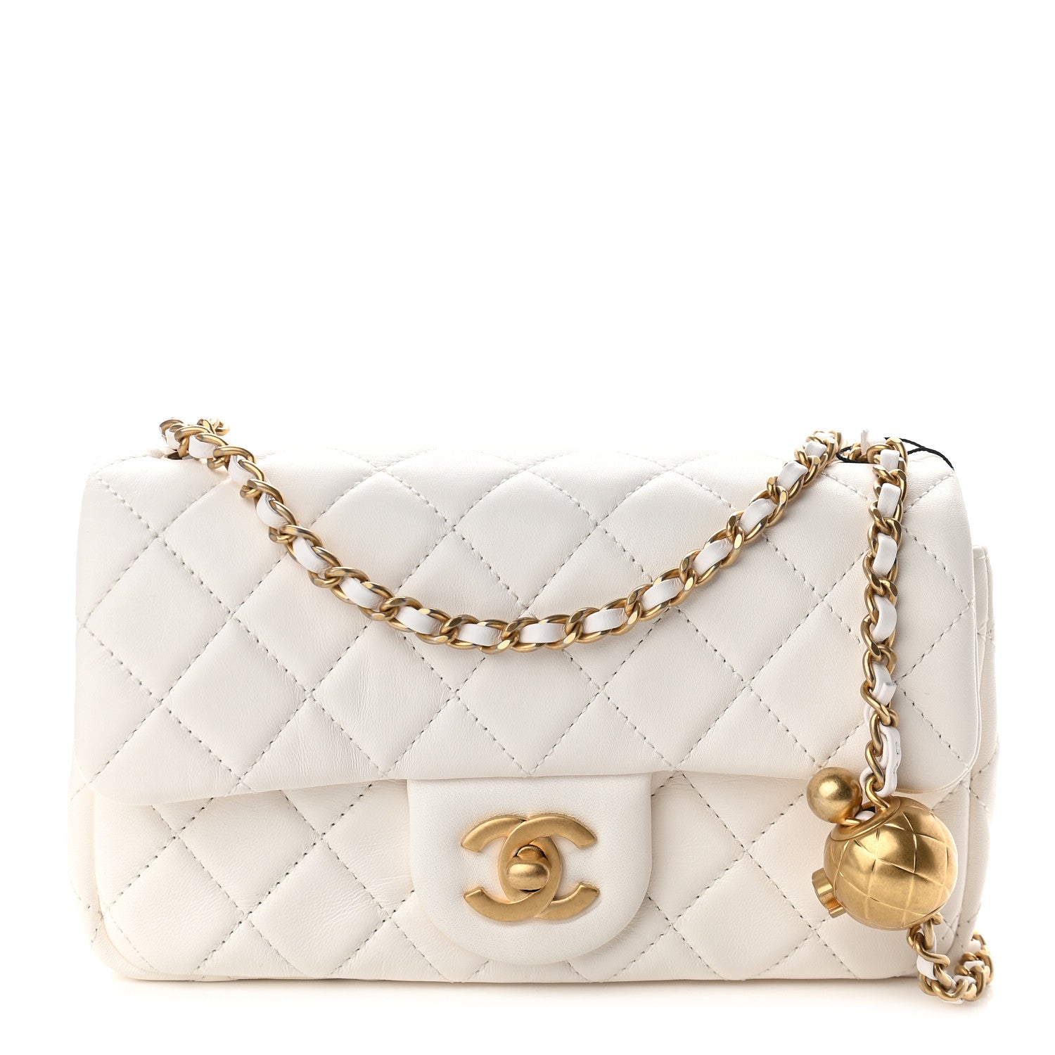 Chanel Lambskin Quilted Mini Rectangular Pearl Crush Flap White 1 of 9