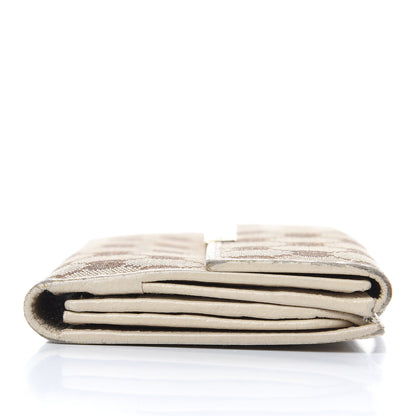 Gucci Monogram Metal Bar Continental Flap Wallet Off White 9 of 17