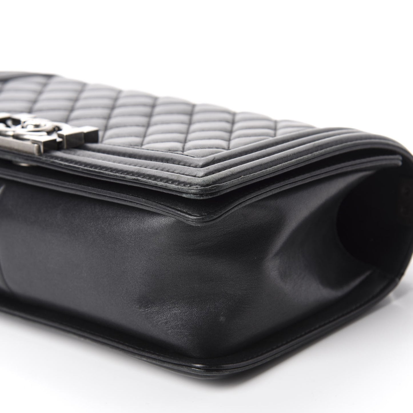 Calfskin Quilted Medium Boy Flap Black